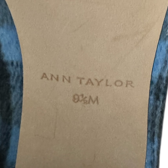 Ann Taylor Azra Blue Plaid Heels Size 9.5 - Picture 5 of 5
